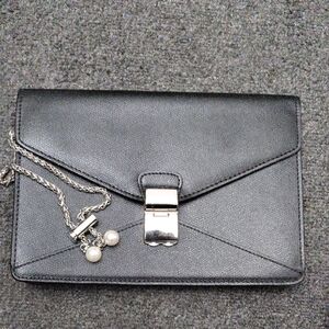 Lancel Chic Black Chain Clutch